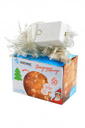 Гирлянда КОСМОС KOC_GIR50LED_W 50LED, 8 режимов мигания, белый, 6.5 м Гирлянда КОСМОС KOC_GIR50LED_W 50LED, 8 режимов мигания, белый, 6.5 м