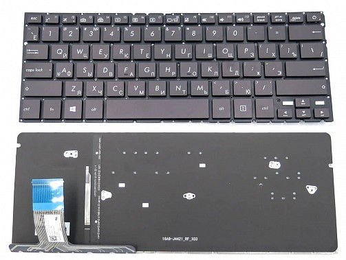 Клавиатура для ноутбука Asus UX330U черная, с подсветкой