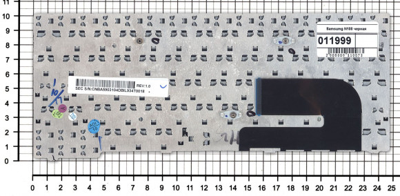 Клавиатура для нетбука Samsumg N100, черная