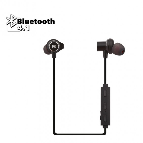 Bluetooth гарнитура вставная спортивная Remax RB-S7 стерео, черная