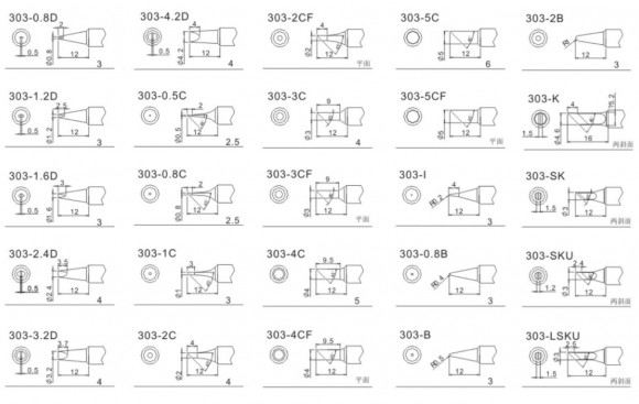Жало для паяльника Quick 303-SKU (SK-02)