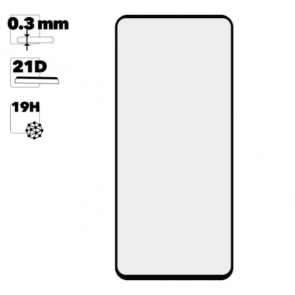 Защитное стекло для Xiaomi Redmi Note 10S Full Curved Glass 21D 0,3 мм (оранжевая подложка)