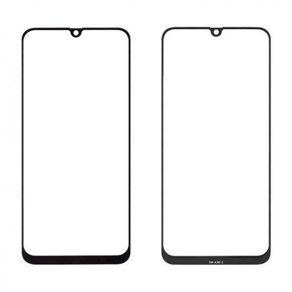 Стекло для переклейки на Samsung A505F, A305F, A507F Galaxy A50, A30, A50s (черный) HC