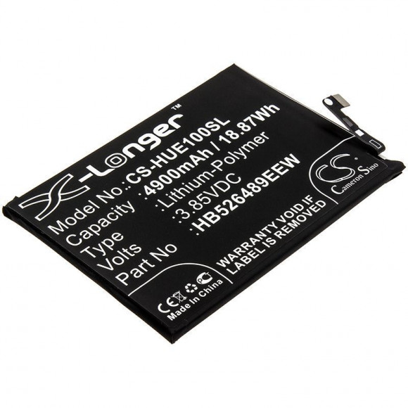 Аккумулятор (батарея) CS-HUE100SL, HB526489EEW для телефона Huawei Honor Play 9A, 3.85В, 4900мАч, 18.87Wh