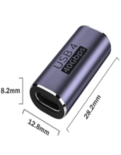 Переходник USB 4 Type C мама-мама прямой