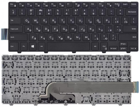 Клавиатура для ноутбука Dell Inspiron 14-3000, черная