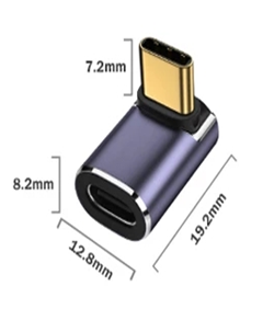 Переходник USB 4 Type C мама-папа угловой тип 3