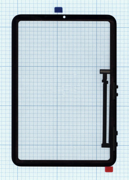 Сенсорное стекло (тачскрин) для iPad Mini 6 2021 (A2567, A2568) черное