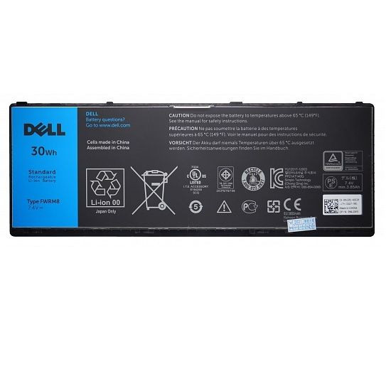 Аккумулятор (батарея) FWRM8 для ноутбука Dell Latitude 10 ST2, ST2e, 30Wh, 3850мАч, 7.4V