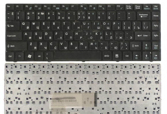 Клавиатура для ноутбука MSI MS 1692 черная, с рамкой