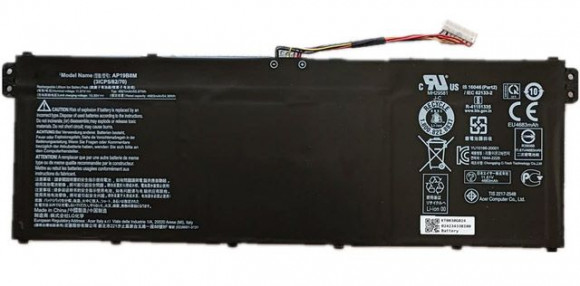 Аккумулятор (батарея) для ноутбука Acer TMP614-52 (AP19B8M) 11.61V, 55.97Wh, 4820мАч