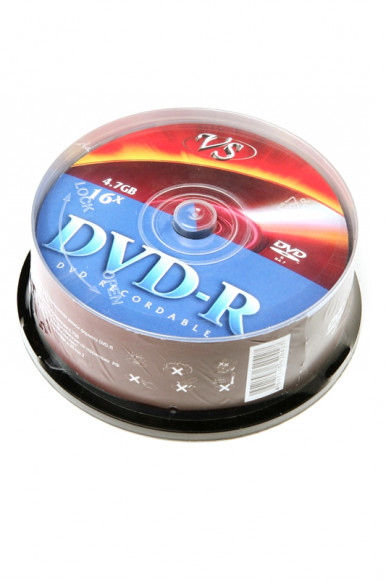 Записываемый компакт-диск VS DVD-R 4.7Gb 16x CB/25, 1 штука
