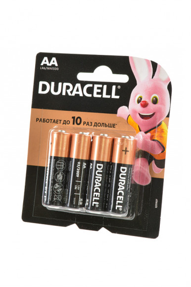 Батарейка (элемент питания) Duracell LR6 BL4, 1 штука