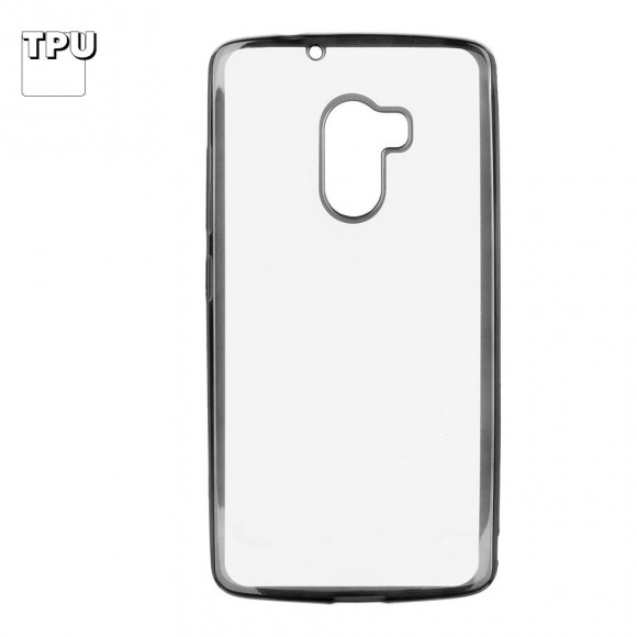 Чехол силиконовый "LP" для Lenovo A7010 TPU (прозрачный с черной хром рамкой) (европакет)