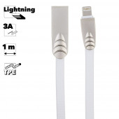 USB кабель Zetton USB SyncCharge Flat Soft TPE Data Cable USB to Lightning плоский пластиковые разьемы (белый) ZTUSBFSTWEA8 USB кабель Zetton USB SyncCharge Flat Soft TPE Data Cable USB to Lightning плоский пластиковые разьемы (белый) ZTUSBFSTWEA8
