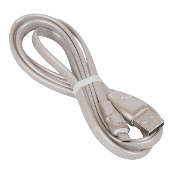 Кабель USB HOCO U57 Twisting USB - MicroUSB, 2.4А, 1.2 м, белый