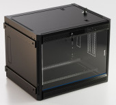 TWB-FC-1266-GP-RAL9004 Шкаф настенный 19-дюймовый (19"), 12U, 600x600х600мм, стеклянная дверь с перфорацией по бокам, ручка с замком, с возможностью у TWB-FC-1266-GP-RAL9004 Шкаф настенный 19-дюймовый (19"), 12U, 600x600х600мм, стеклянная дверь с перфорацией по бокам, ручка с замком, с возможностью у