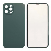 Защита 360° стекло + чехол для Apple iPhone 12 Pro Max, зеленый