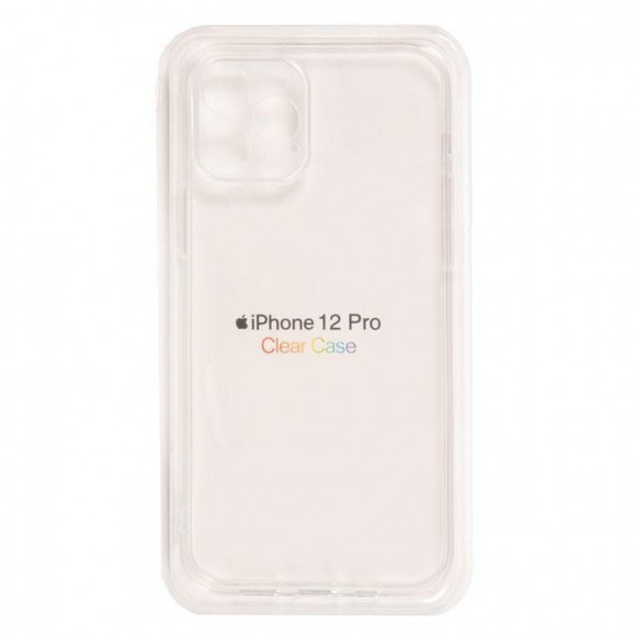 Чехол Clear Case для Apple iPhone 12, 12 Pro, прозрачный, силикон