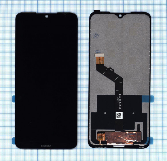 Модуль (матрица + тачскрин) для Nokia 7.2, черный