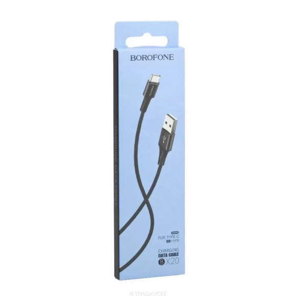 USB кабель Borofone BX20 Enjoy Charging Data Cable For Type-C, черный