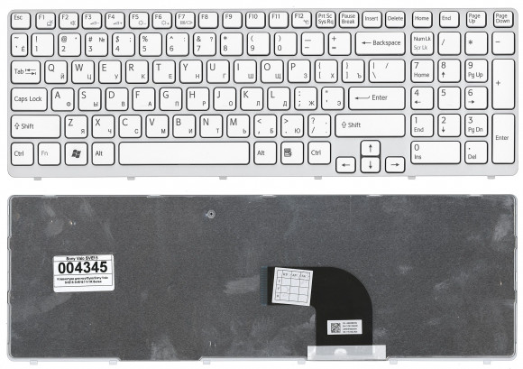 Клавиатура для ноутбука Sony Vaio SVE15 SVE1511V1R белая