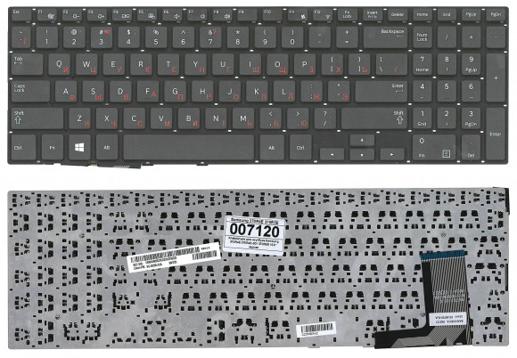 Клавиатура для ноутбука Samsung NP370R5E NP510R5E, черная