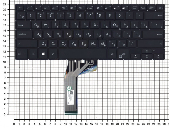 Клавиатура для ноутбука Asus VivoBook S14, X411UF, черная (подсветка в комплект не входит)