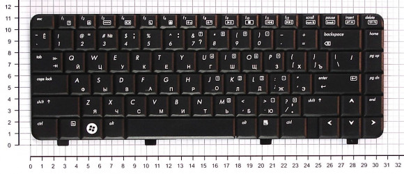 Клавиатура для ноутбука HP Presario CQ40, CQ41, CQ45, черная