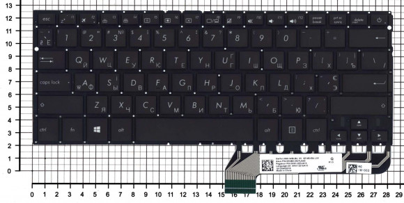 Клавиатура для ноутбука Asus UX430U, черная