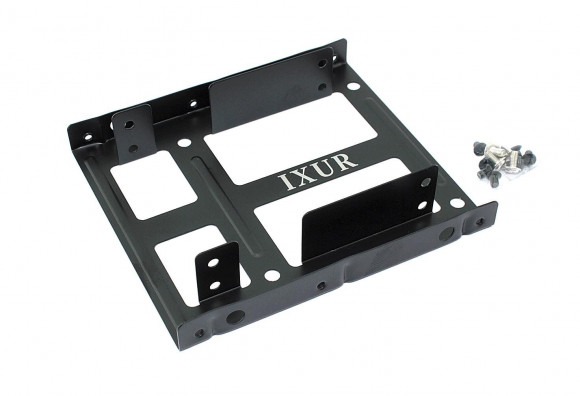 Крепление салазки для SSD 2.5" в отсек 3.5" (переходник, кронштейн) Крепление салазки для SSD 2.5" в отсек 3.5" (переходник, кронштейн)
