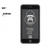 Защитное стекло Flash Attach Full Screen Silk Glass для Apple iPhone 7 Plus, 8 Plus (G1) рамка, черное