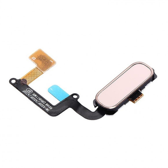 Кнопка HOME для телефона Samsung A320F, A520F, A720F (A3, A5, A7 2017) в сборе на шлейфе (розовая)