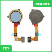 Сканер отпечатка пальца для Realme C21 (RMX3201) (голубой) Сканер отпечатка пальца для Realme C21 (RMX3201) (голубой)
