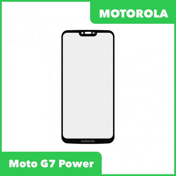 Стекло для переклейки дисплея Motorola Moto G7 Power, черный