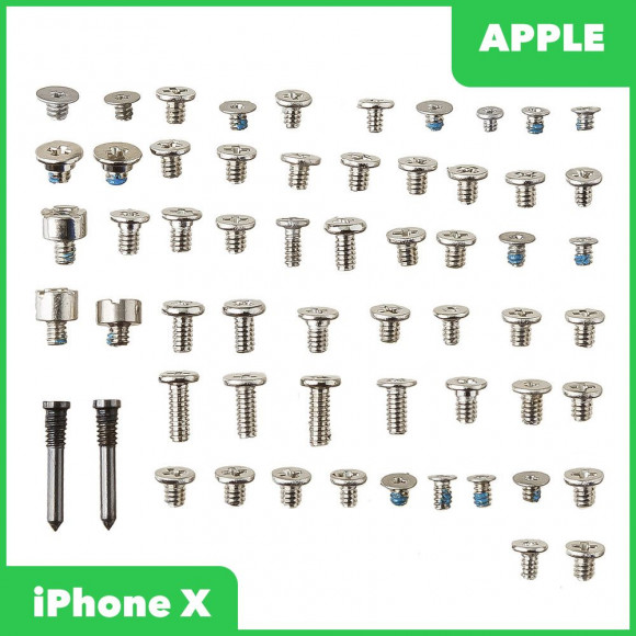 Винты (нижние) для Apple iPhone X (2 шт.), черный
