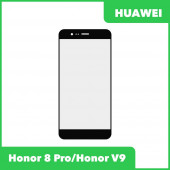 Стекло + OCA пленка для переклейки Huawei Honor 8 Pro (DUK-L09), Honor V9 (DUK-AL20), черный