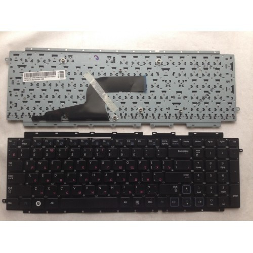 Клавиатура для ноутбука Samsung NP-RC710, NP-RC711 Black без рамки РУССКАЯ РАСКЛАДКА