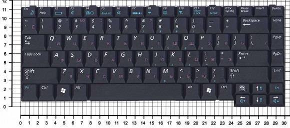 Клавиатура для ноутбука Samsung R50, R50plus R55 M4, черная Клавиатура для ноутбука Samsung R50, R50plus R55 M4, черная