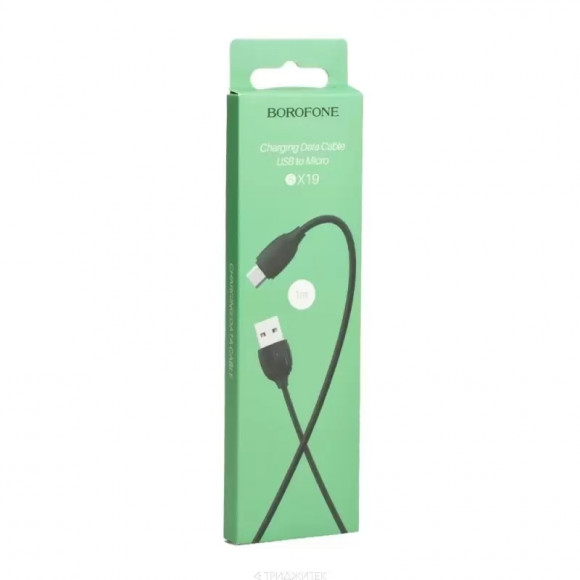 USB кабель Borofone BX19 Benefit Charging Data Cable For Micro, черный USB кабель Borofone BX19 Benefit Charging Data Cable For Micro, черный
