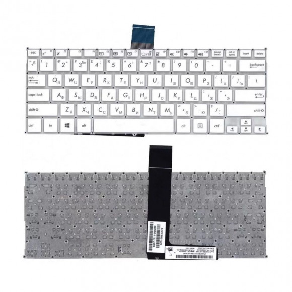 Клавиатура для ноутбука Asus F200CA, F200LA, F200MA, X200CA, X200LA, X200MA белая, без рамки