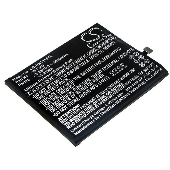 Аккумулятор (батарея) CS-NKT115SL, WT240 для телефона Nokia 3.2, TA-1154, TA-1156, TA-1159, 3.85В, 3950мАч, 15.21Wh