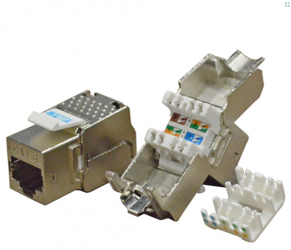 Модуль Keystone RJ45, кат.6, STP, 180 градусов, TWT-OK45STP180/6