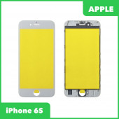 Стекло для переклейки дисплея Apple iPhone 6S, в сборе с рамкой, белый Стекло для переклейки дисплея Apple iPhone 6S, в сборе с рамкой, белый