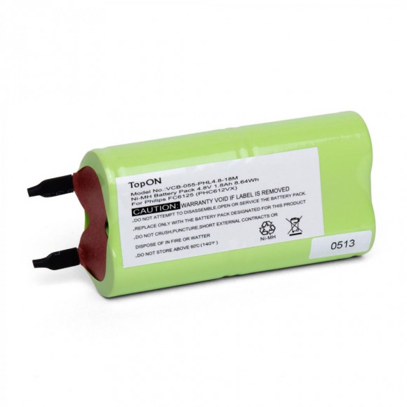 Аккумулятор для электровеника Philips FC6125. 4.8V 1800mAh Ni-MH. PN: PHC612VX