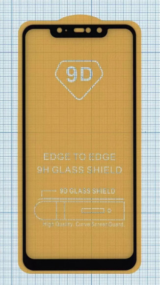 Защитное стекло "Полное покрытие" для Xiaomi Redmi Note 6 Pro, черное