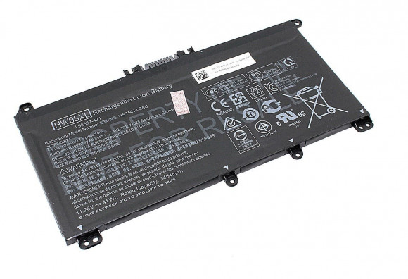 Аккумулятор (батарея) для ноутбука HP Pavilion 15-EG 15-EH (HW03XL) 11.34V, 3610мАч, 41.04Вт, черная