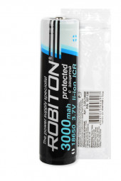 Аккумулятор Robiton Li3.0/18650, с защитой, 1 штука Аккумулятор Robiton Li3.0/18650, с защитой, 1 штука