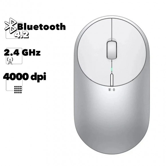 Мышь беспроводная Xiaomi Mi Portable Mouse 2 BXSBMW02 (серебро)