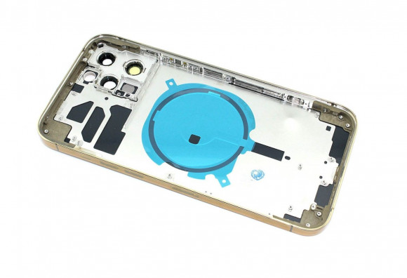 Задняя крышка (корпус) в сборе с рамкой для Apple iPhone 12 Pro Max, gold
